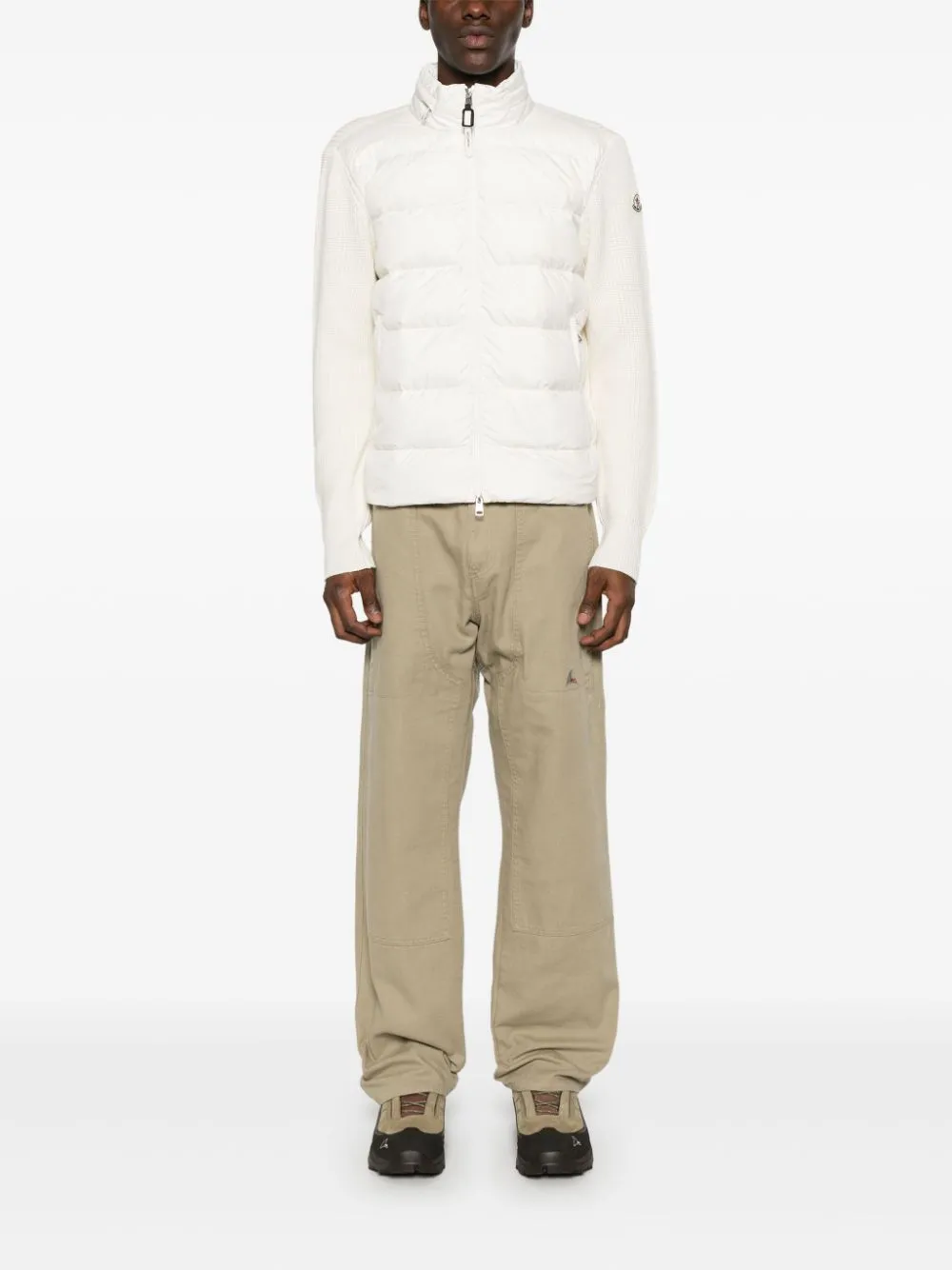 padded zip-up hooded jacket