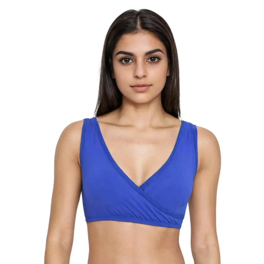 Plunge Bra | Cross Over Neckline | Non Padded Bra | U Back
