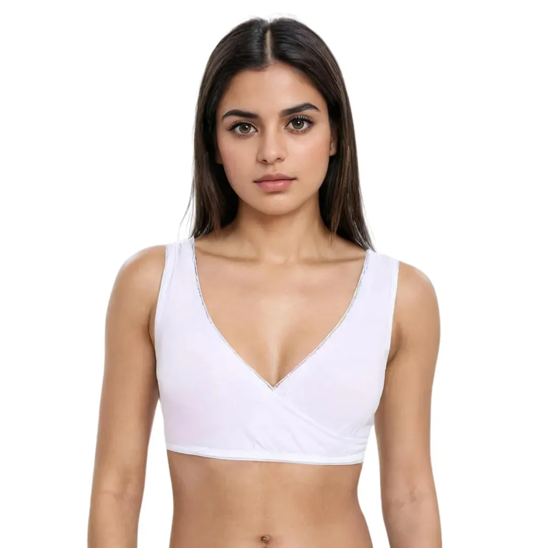 Plunge Bra | Cross Over Neckline | Non Padded Bra | U Back
