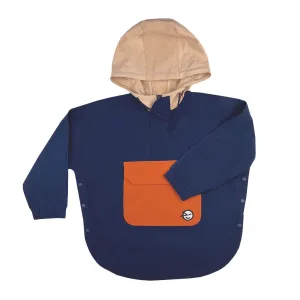 Poncho Navy Pink Rust