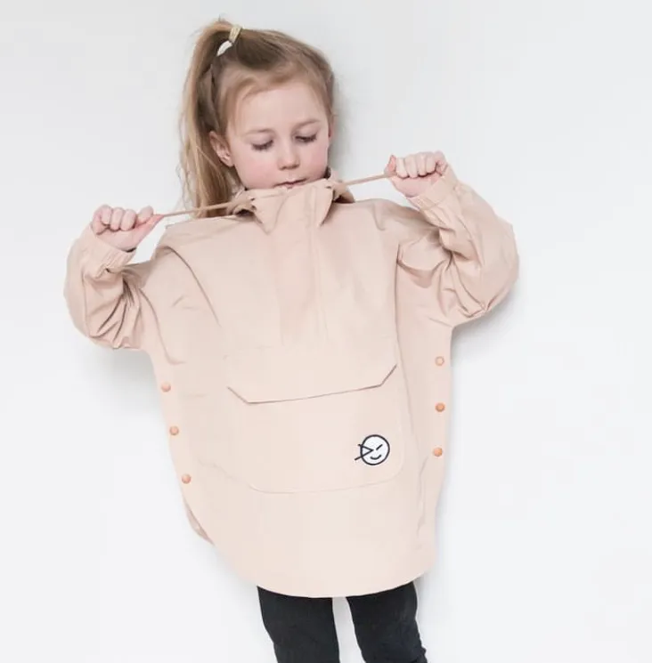 Poncho Navy Pink Rust