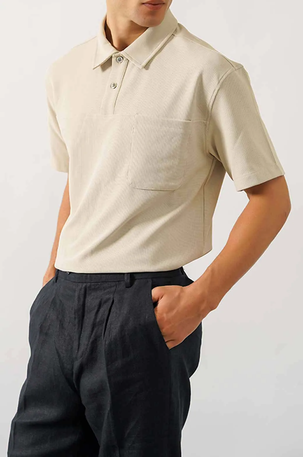 PREMIUM LINEN TURN UP PANTS