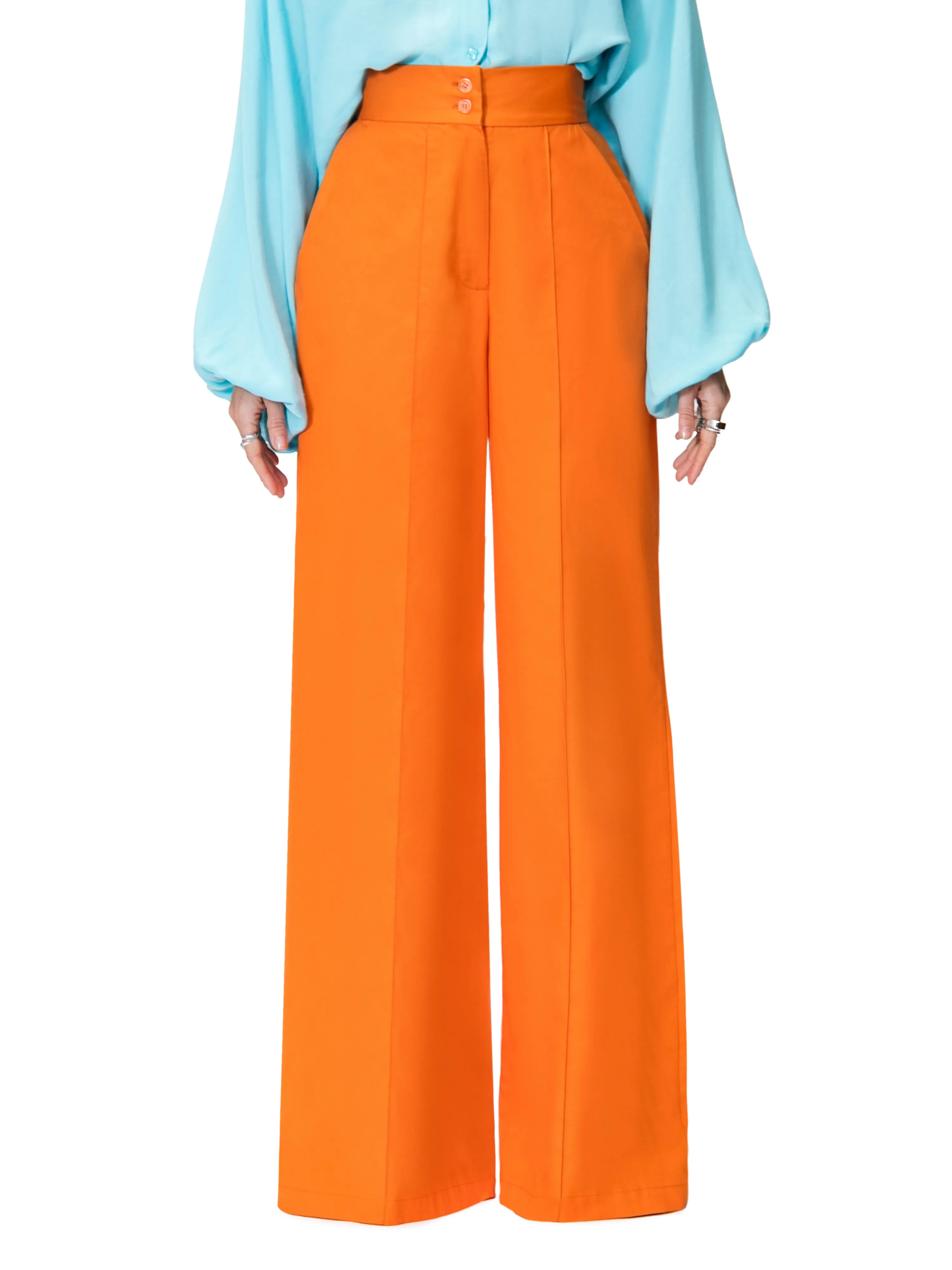 "Tina" Orange High Waist Pants