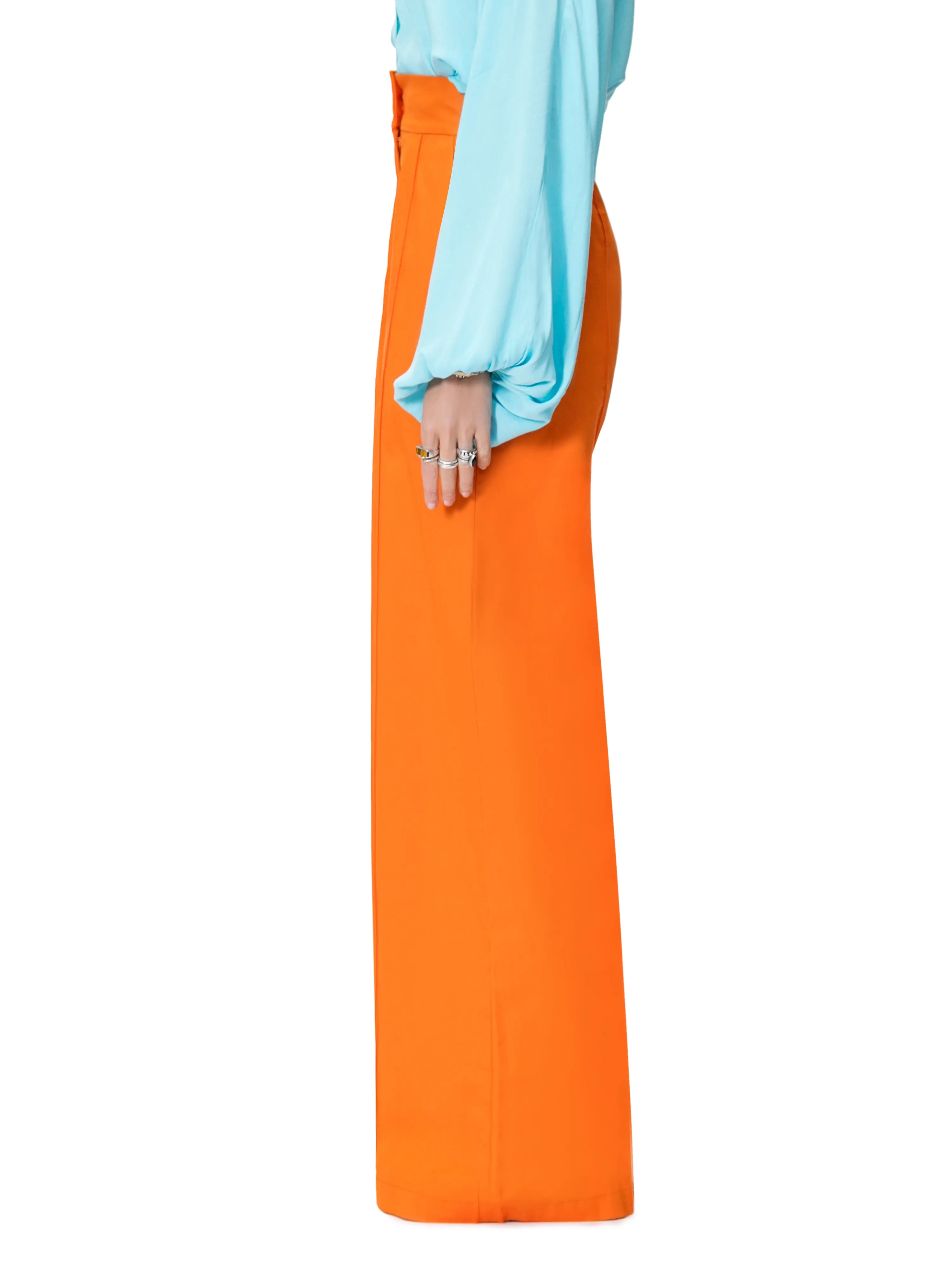 "Tina" Orange High Waist Pants