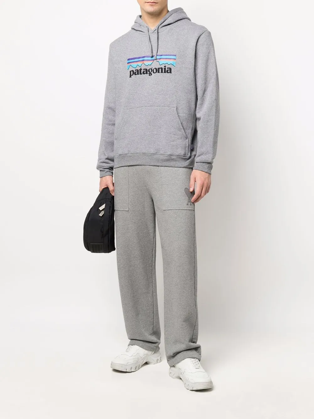 recycled logo-print hoodie