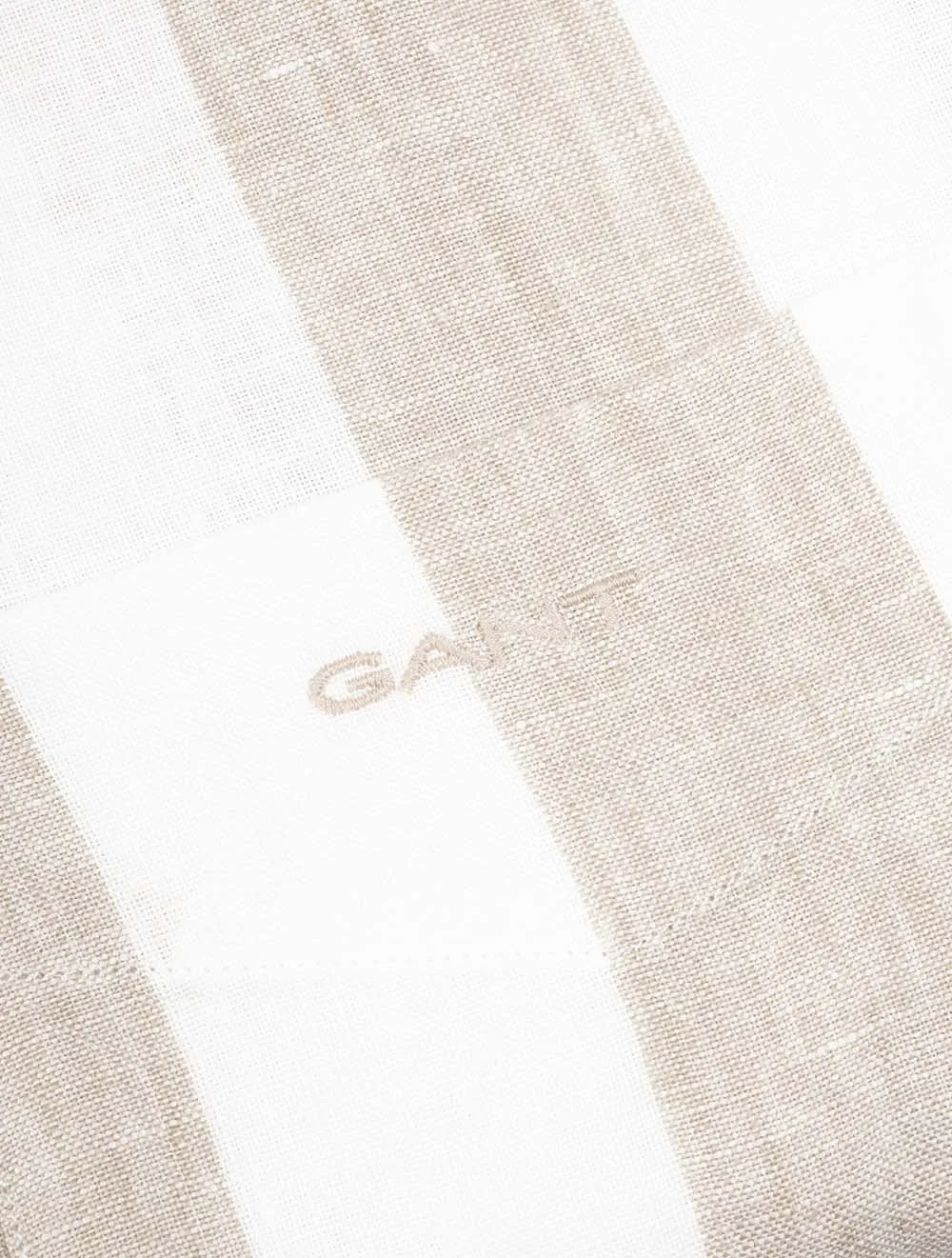 Regular Bold Stripe Linen Shirt Concrete Beige