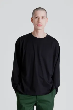 Relaxed Fit LS-Shirt - Black