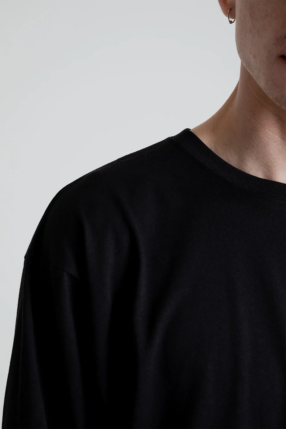 Relaxed Fit LS-Shirt - Black