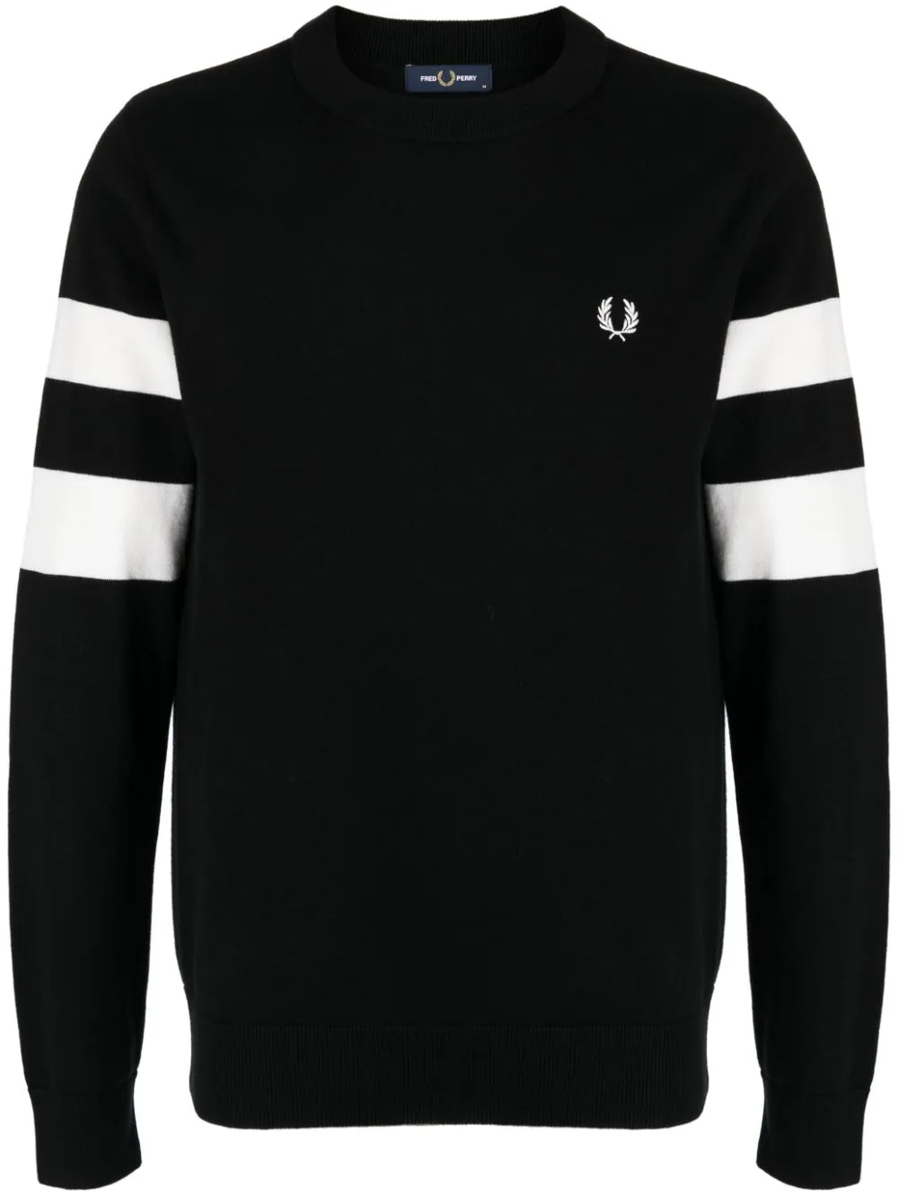 Ringer-embroidered cotton sweatshirt