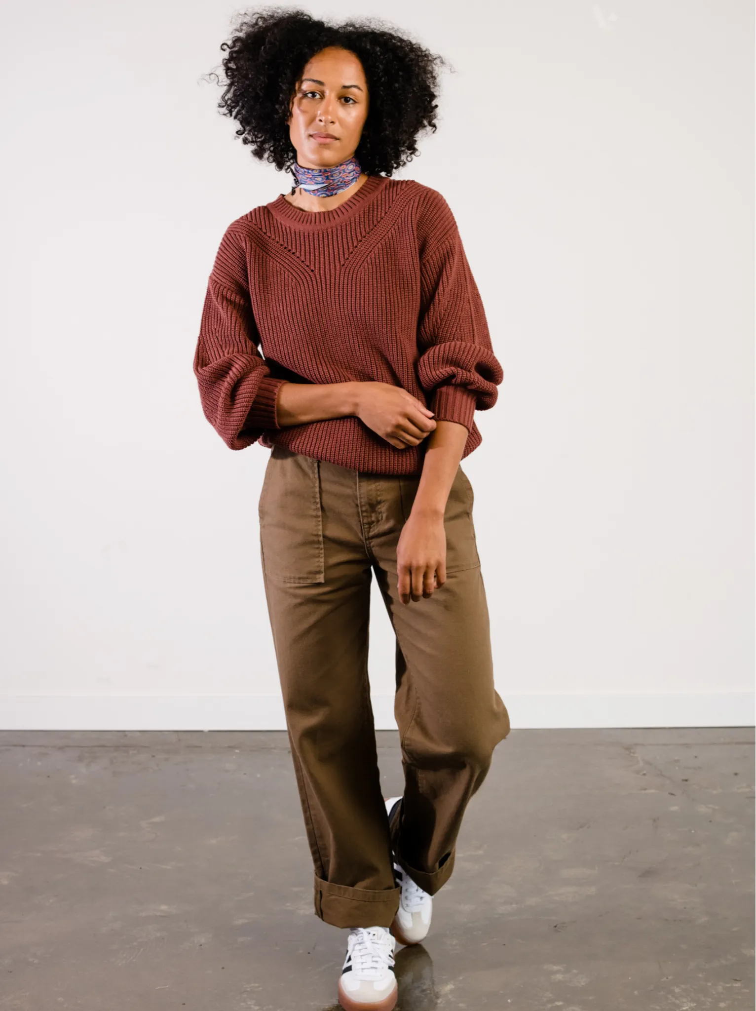 Sarah Billow Sleeve Sweater - Sable