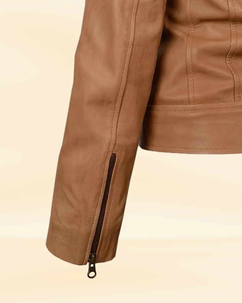 Soft Hunter Tan The Pricy Women Leather Jacket