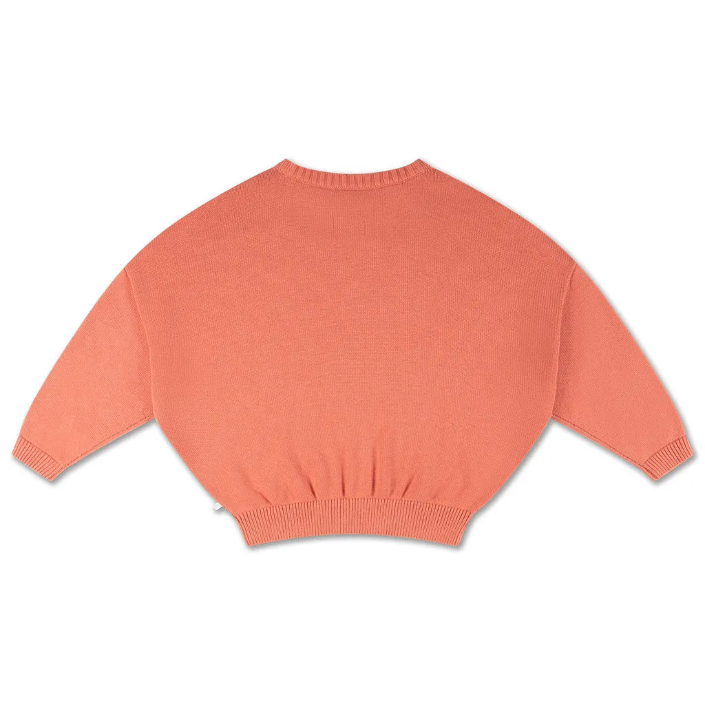 Sweater Knit Slouchy Greyish Tangerine