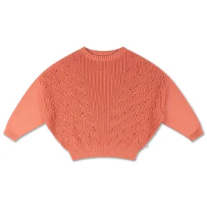 Sweater Knit Slouchy Greyish Tangerine