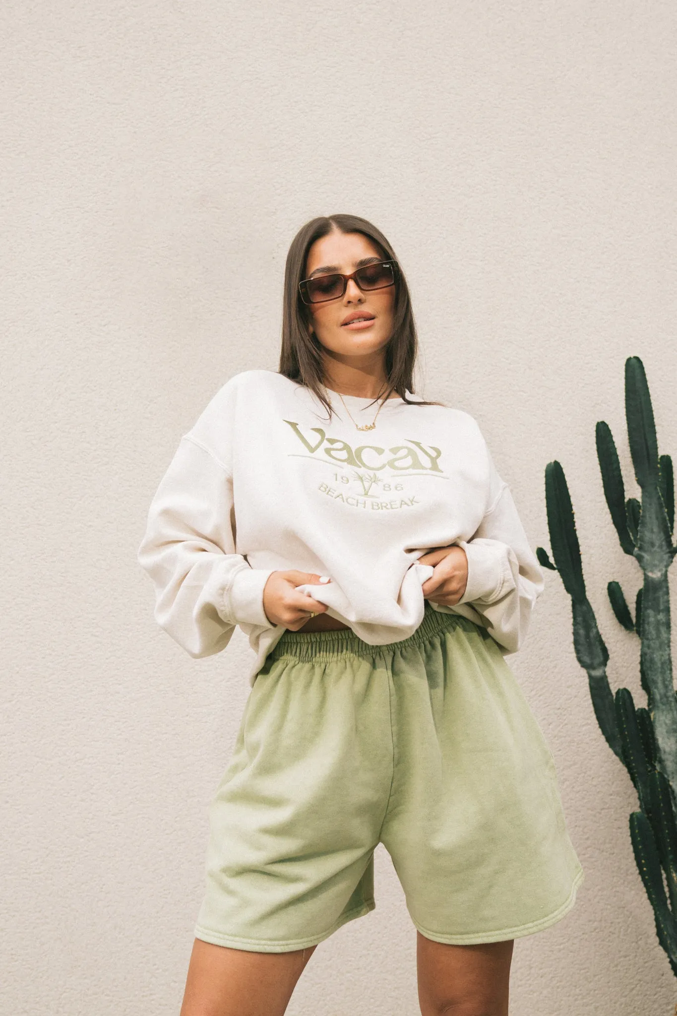 Vacay Embroidered Natural Sweater