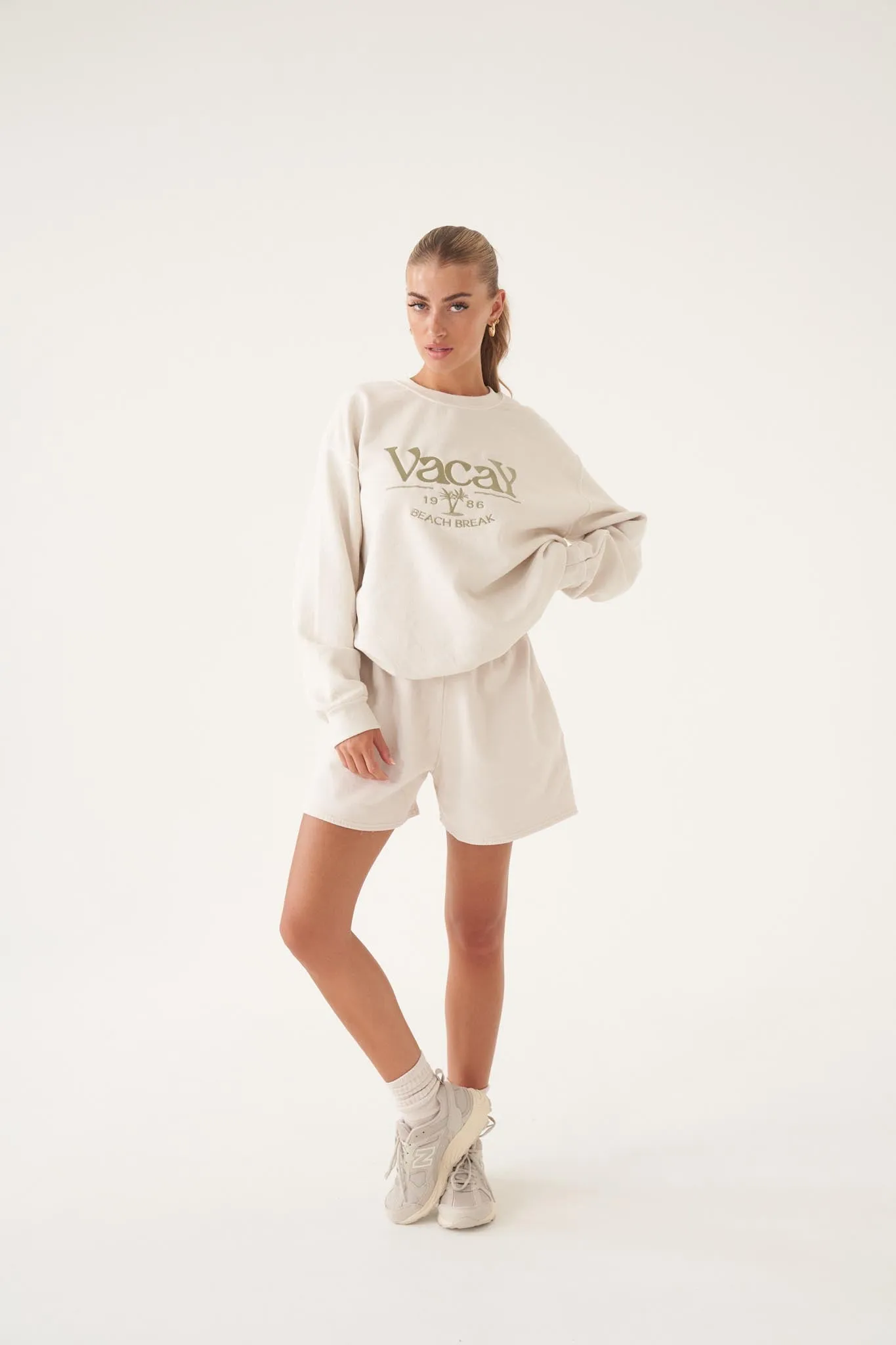 Vacay Embroidered Natural Sweater