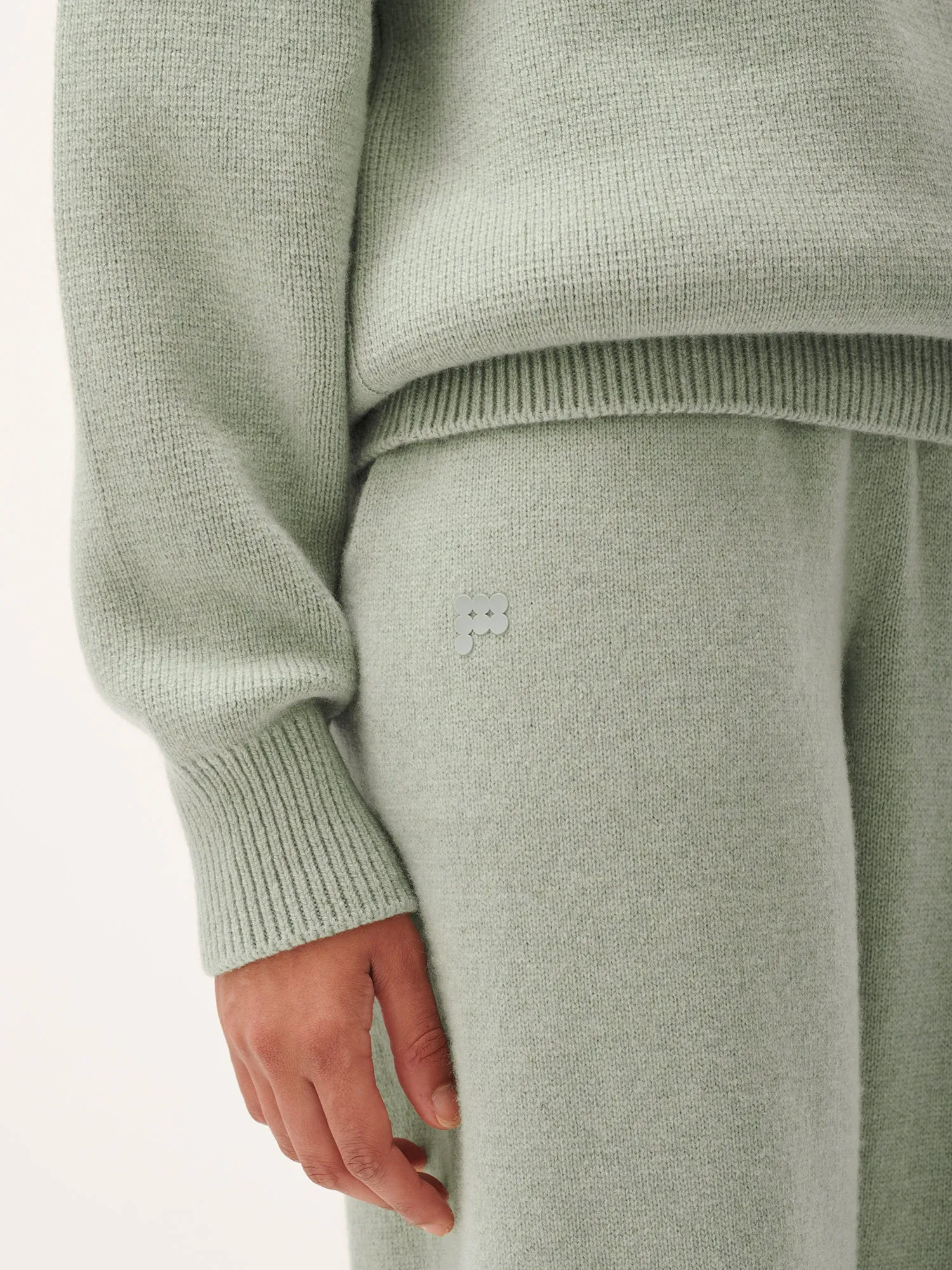 Women's DNA Recycled Cashmere Tapered Track Pants—moss green