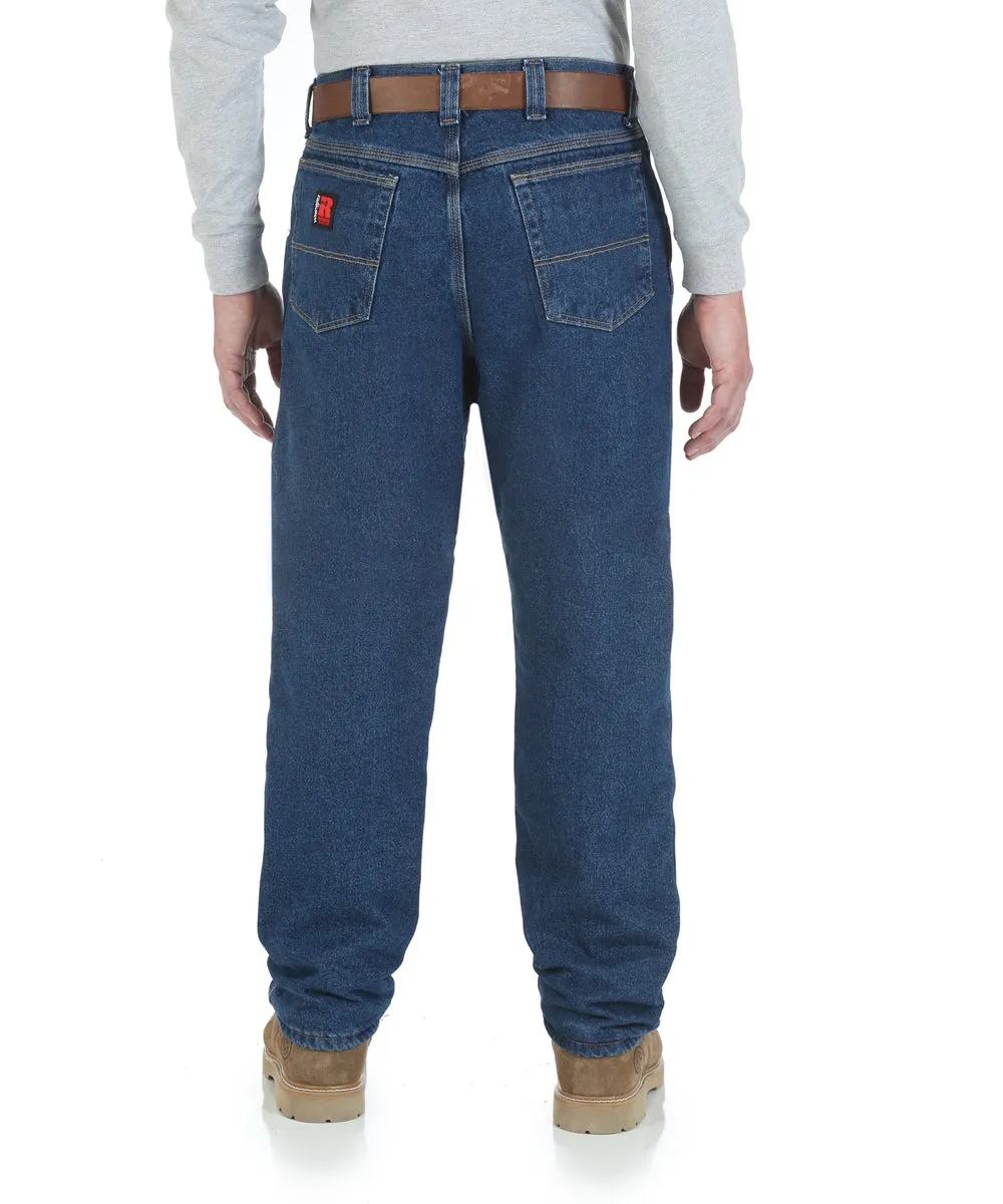 Wrangler Riggs Quilt-Lined Five Pocket Jeans - Antique Indigo