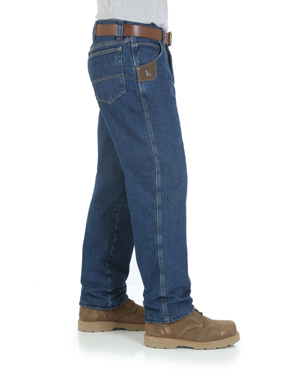 Wrangler Riggs Quilt-Lined Five Pocket Jeans - Antique Indigo